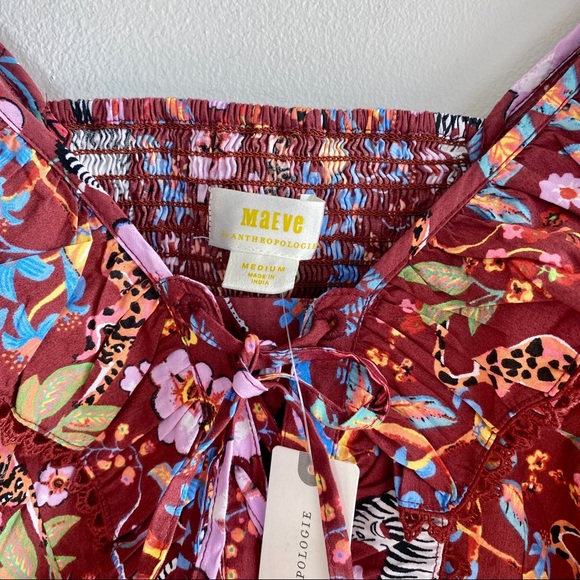 NWT MAEVE by Anthropologie Novelty Print Top Medium - Picture 10 of 10